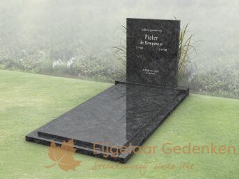 Modern budget grafmonument met gesloten dekplaat