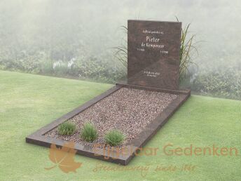 Modern budget grafmonument met open gedeelte