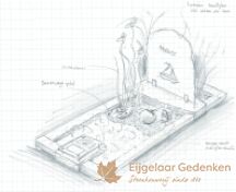 Modern gedenkteken met glas foto 2