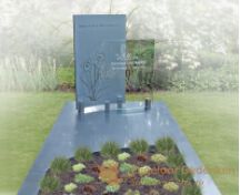 Grafmonument met glas foto 1