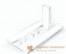 Modern grafmonument met siergrassen foto 3