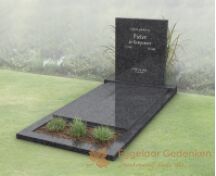 Modern budget grafmonument met dekplaat foto 2