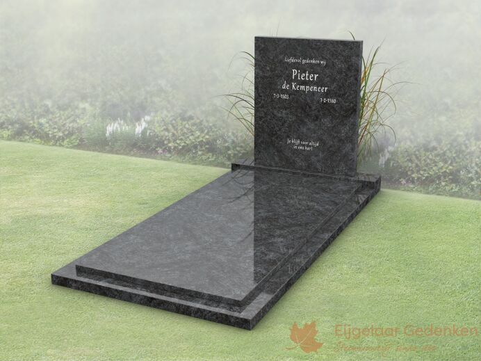 Modern budget grafmonument met gesloten dekplaat foto 1