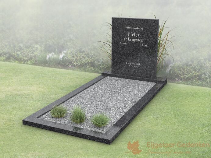 Modern budget grafmonument met open gedeelte foto 1