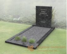 Modern budget grafmonument met open gedeelte foto 2