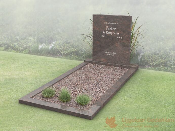 Modern budget grafmonument met open gedeelte foto 1
