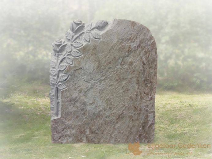 Ruwe grafsteen 07 van Palissander foto 1