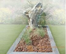 Versteend hout grafmonument foto 2