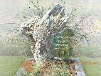 Versteend hout grafmonument